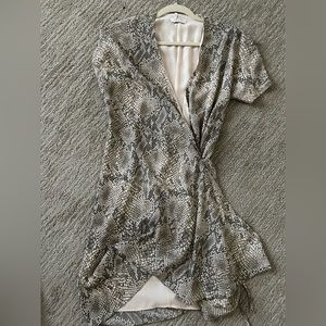 Babaton snake wrap dress